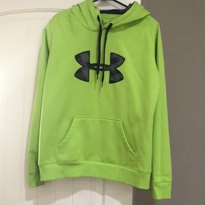 UA lime green hoodie